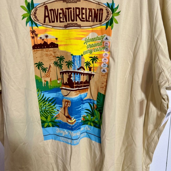NWT. DISNEYLAND RESORT ADVENTURELAND BEIGE T-SHIRT 3XL. - Picture 4 of 13